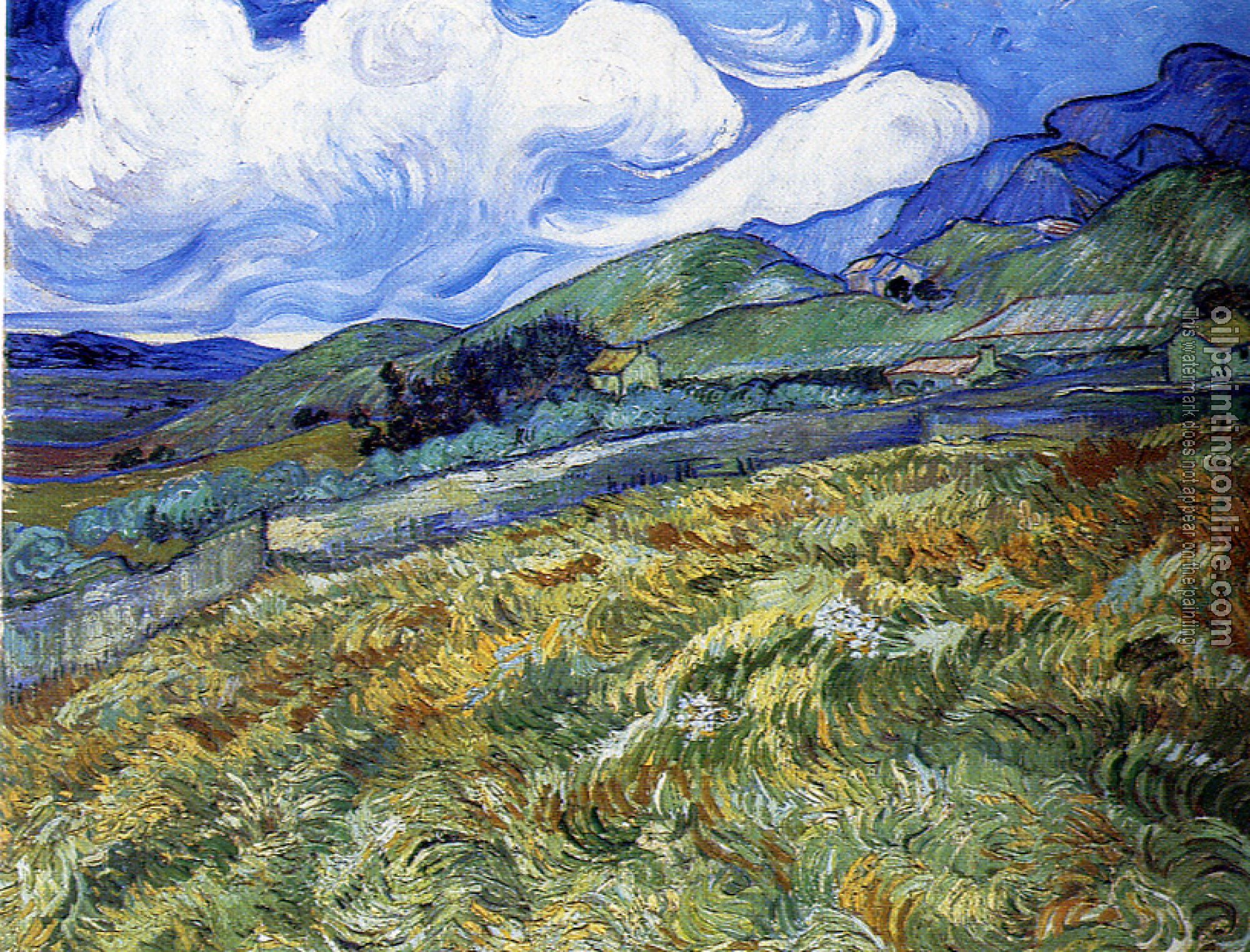 Gogh, Vincent van - Mountain landscape seen across the walls